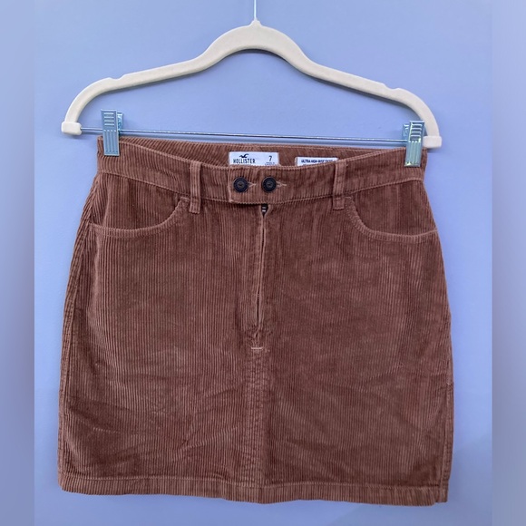 Hollister Ultra High-Rise Brown Corduroy Skirt - Picture 1 of 7
